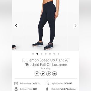Speed up tight size 4 Lululemon leggings
